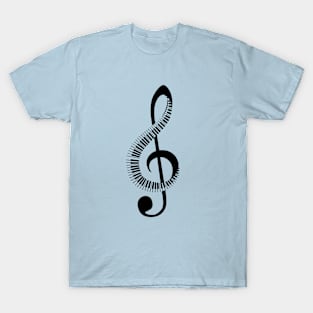 Treble Clef Piano Keys T-Shirt